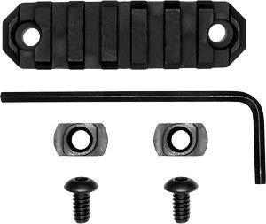 GrovTec Black Aluminum M-LOK 3" 7 Slot Rail Section
