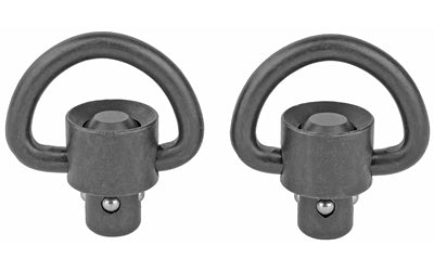 GrovTec D-Loop Push Button Swivels, Recessed Plunger, Heavy Duty, Manganese Phosphate GTSW264