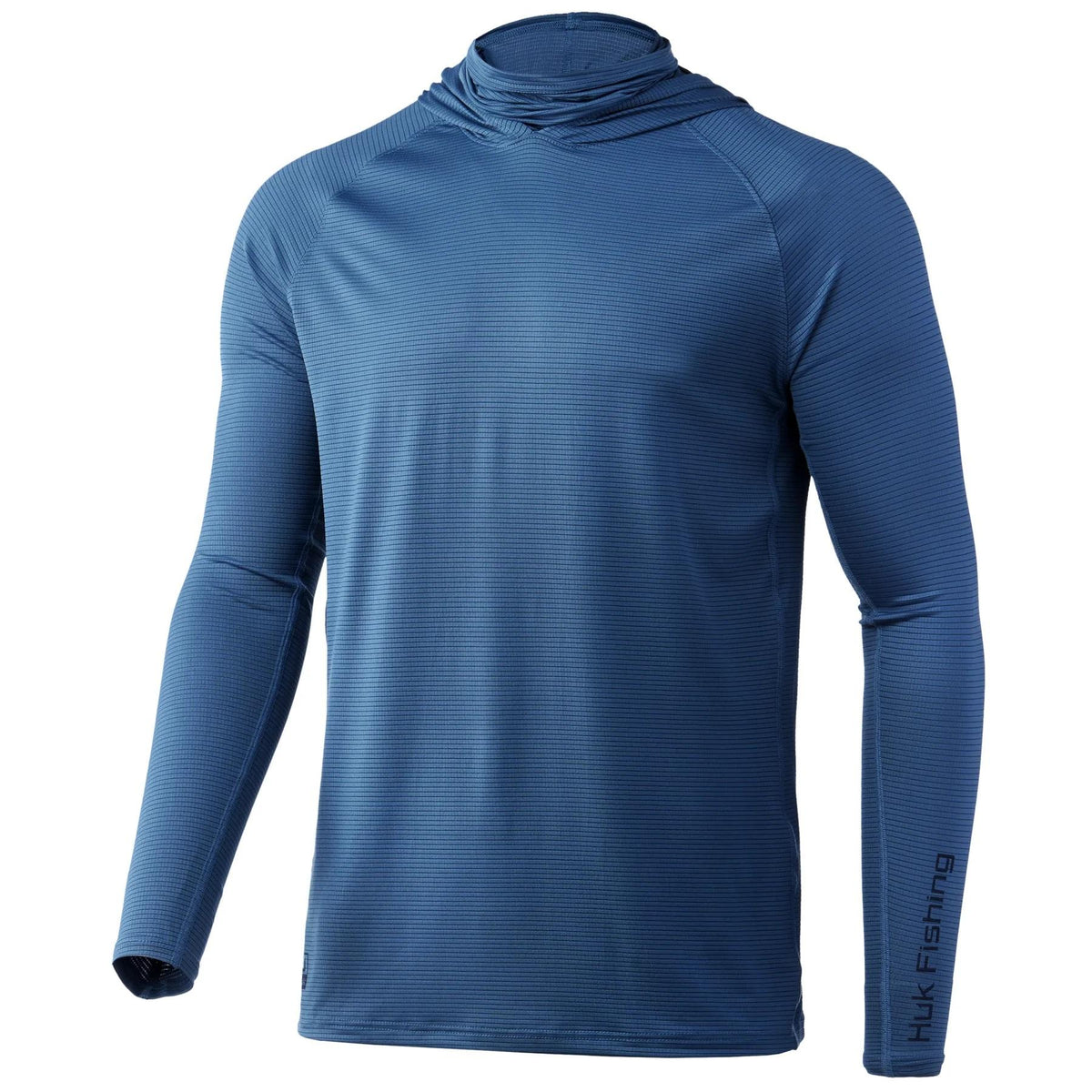 Huk A1A Fishing Performance Hoodie Titanium Blue Small