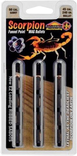 Harvester Scorpion .50 Caliber 240 Grain .451 Poly Tip Sabot 12PK