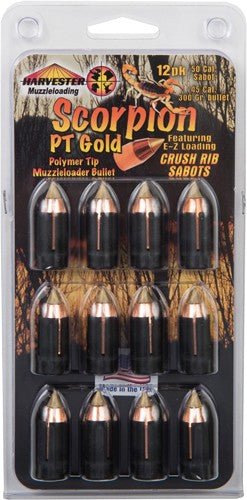 Harvester Scorpion .50 Caliber 300 Grain .451 Poly Tip Sabot 12PK