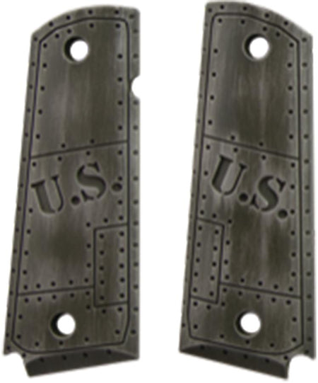 Hogue Extreme Series 1911 Govt. Model Billet Aluminum Grip U.S. Green Distressed