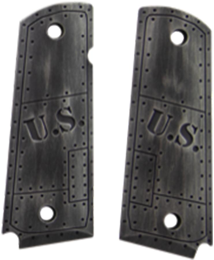 Hogue 1911 Government Model 6061 T6 Aluminum Grip U.S. Green Distressed Finish