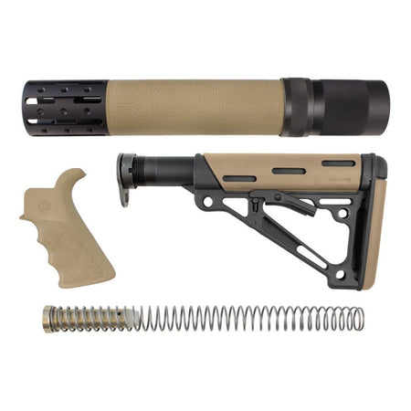 Hogue AR-15/M-16 Complete Furniture Kit FDE with Mil-Spec Buffer Tube