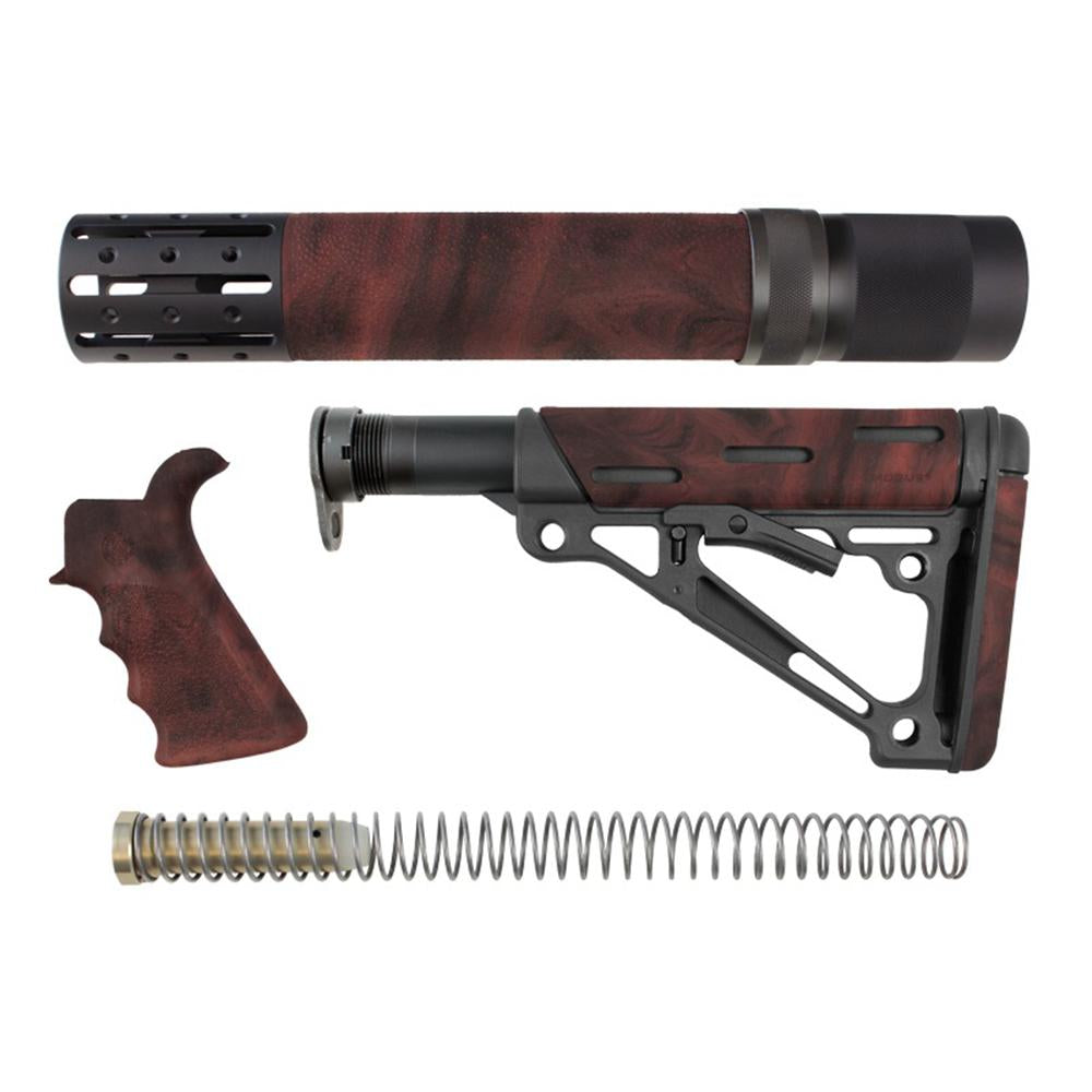 Hogue AR-15/M16 Complete Grip Forend Buttstock Kit Red Lava OverMolded