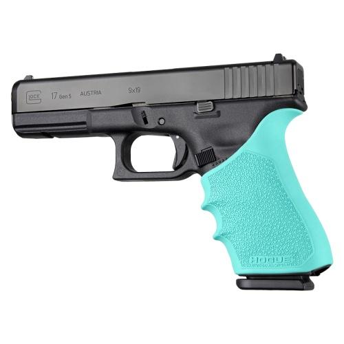 Hogue HandAll Beavertail Grip Sleeve Aqua for Glock 17 Gen 1/2/5