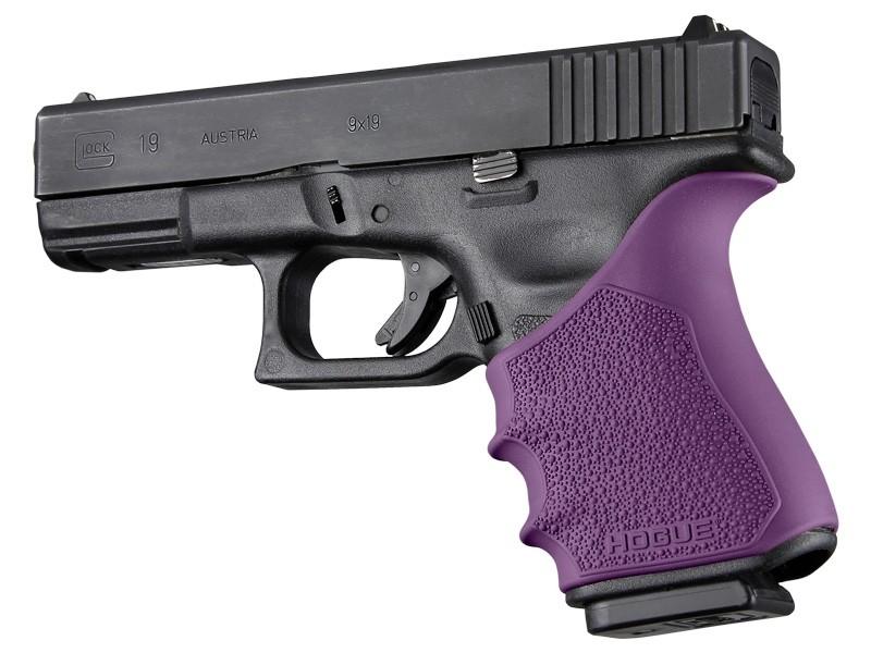 Hogue HandAll Beavertail Grip Sleeve Purple Glock 19 23 32 38 Gen 3/4