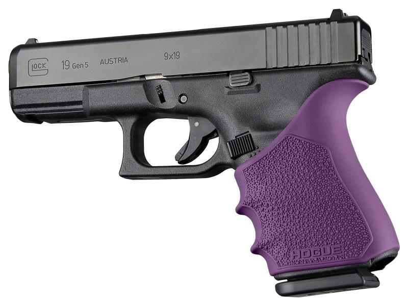 Hogue HandAll Beavertail Grip Sleeve Purple Glock 19 23 32 38 Gen 1-2-5