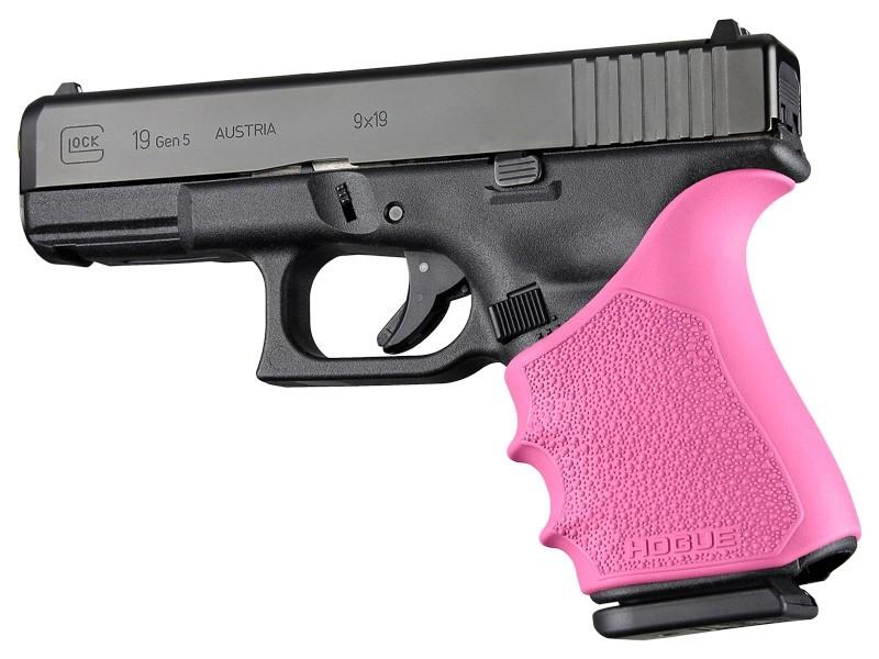 Hogue HandAll Beavertail Grip Sleeve Pink Glock 19 23 32 38 Gen 1-2-5