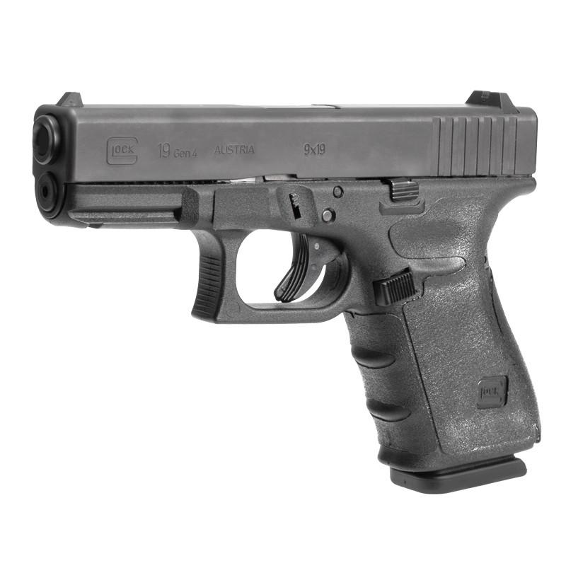 Hogue Wrapter Rubber Grip for Glock Gen 4 Models 19 19MOS 23 32 - Black