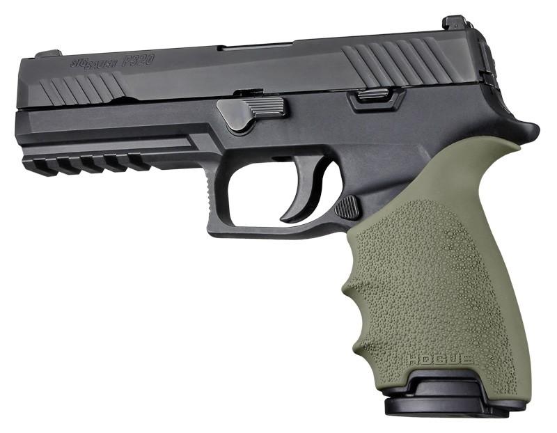 Hogue HandAll Beavertail Grip Sleeve OD Green for Sig Sauer P320