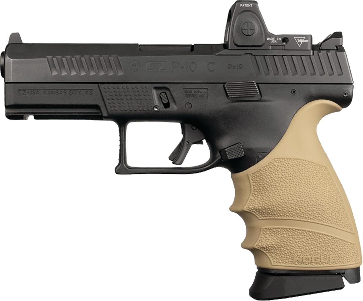 Hogue HandAll Beavertail Grip Sleeve FDE for CZ P-10 Compact 9mm