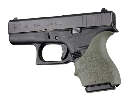 Hogue HandAll OD Green Beavertail Grip Sleeve for Glock 42 43