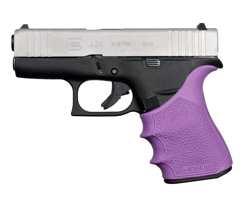 Hogue HandAll Beavertail Rubber Grip Sleeve Glock 43X 48 - Purple