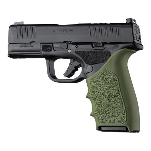 Hogue HandAll Beavertail Rubber Grip Sleeve Springfield Hellcat Pro OD Green