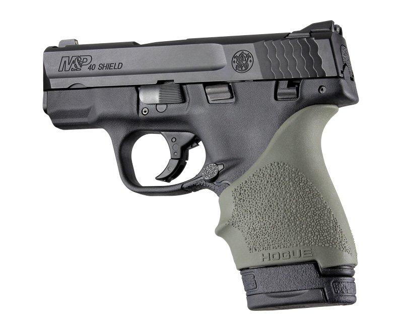 Hogue HandAll Beaver Tail Grip Sleeve OD Green for M&P Shield/LC9/Glock 26-27