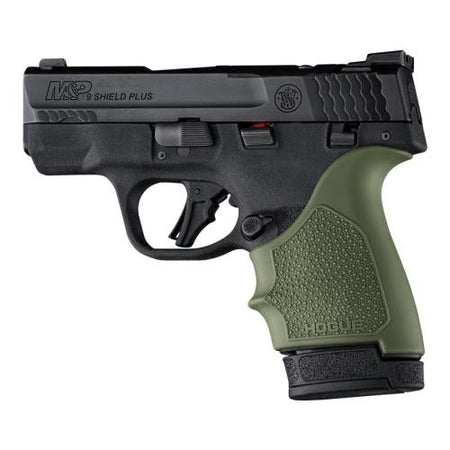 Hogue HandAll Beavertail Rubber Grip Sleeve S&W Shield Plus OD Green