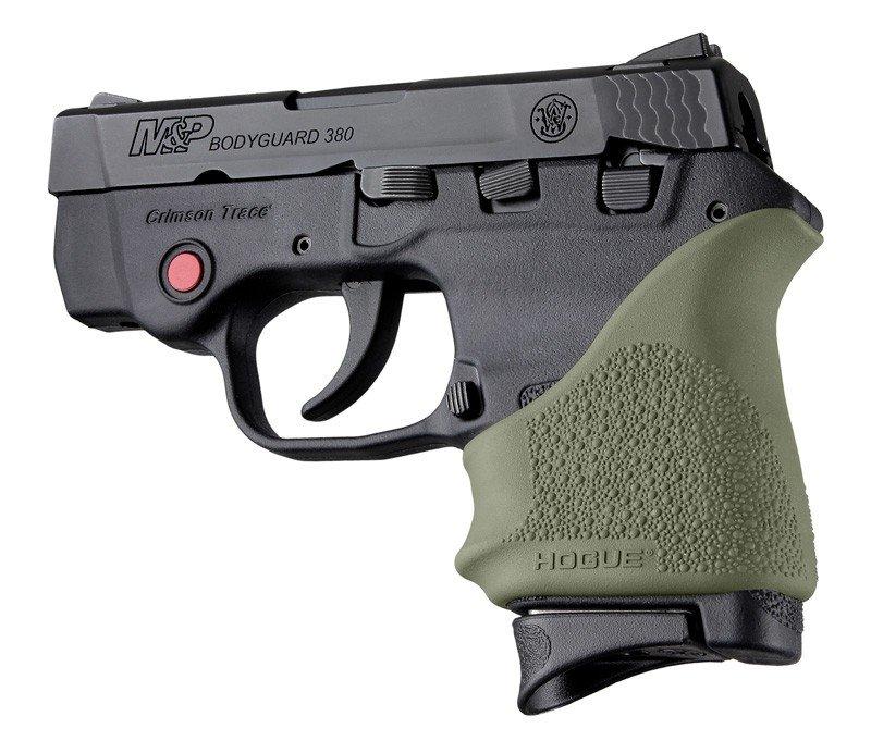 S&W Bodyguard 380 Taurus TCP Hogue HandAll Beavertail Grip Sleeve OD Green