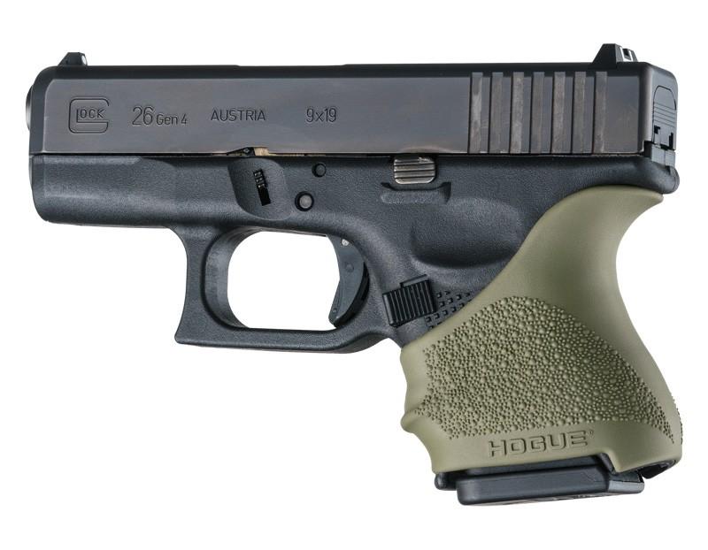 Hogue HandAll Beavertail Rubber Grip Sleeve Glock 26 27 OD Green