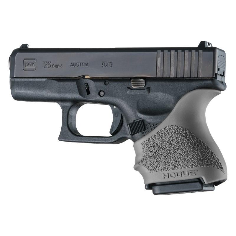 Hogue HandAll Beavertail Rubber Grip Sleeve for Glock 26/27 in Slate Grey
