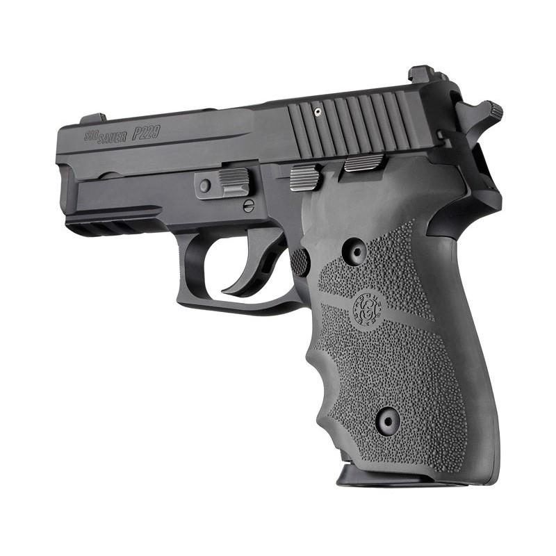 Hogue P228/P229 Cobblestone Rubber Grip Slate Grey with Finger Grooves