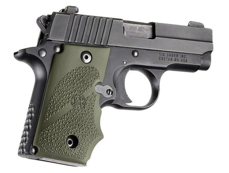 Hogue SIG P238 Overmolded Rubber Grip Finger Grooves OD Green