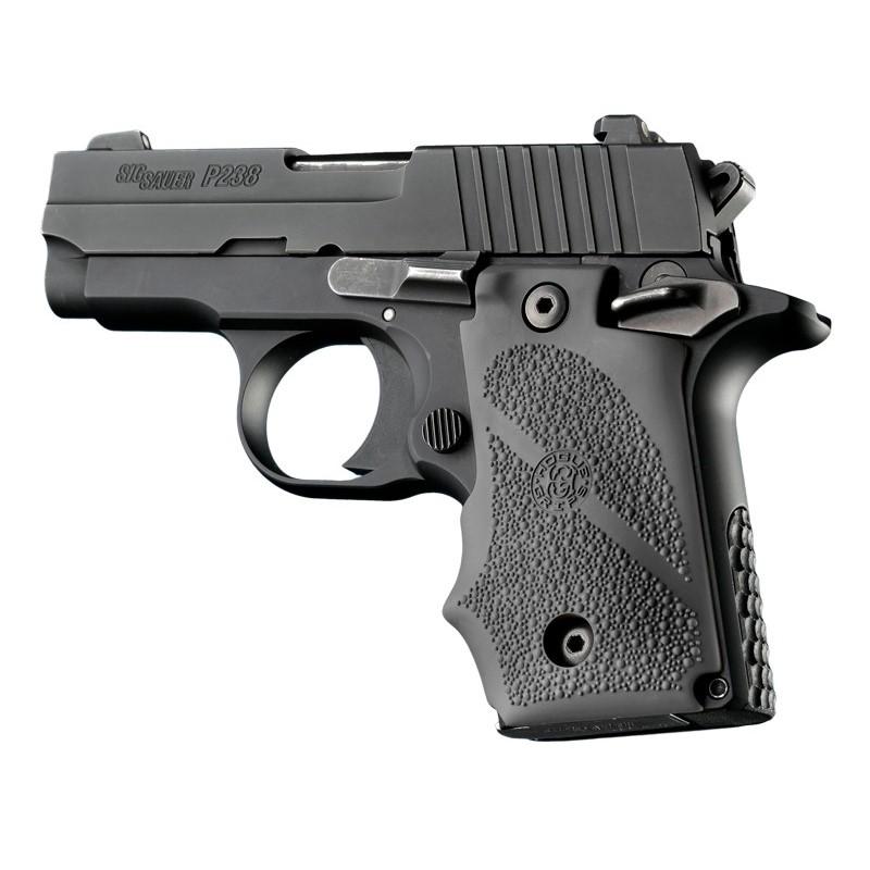 Hogue SIG P238 Cobblestone Rubber Overmolded Grip Finger Grooves Slate Grey