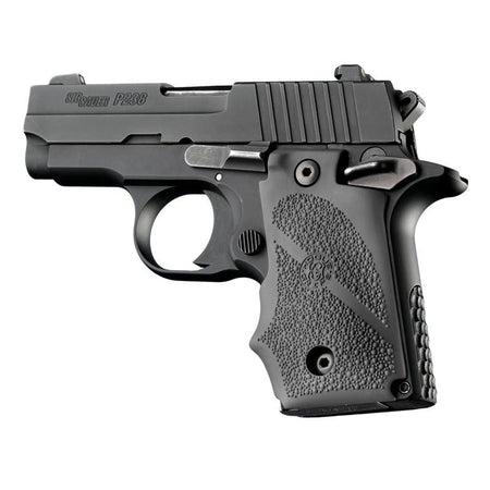 Hogue SIG P238 Cobblestone Rubber Overmolded Grip Finger Grooves Slate Grey