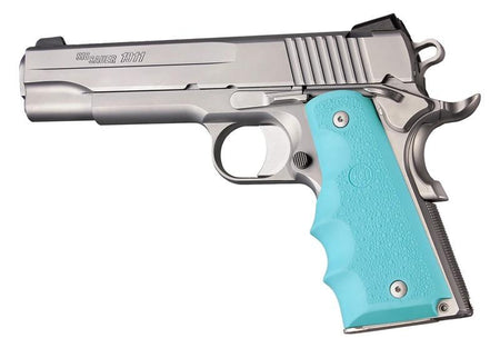 Hogue Aqua Rubber Grip with Finger Grooves for 1911 Govt Model