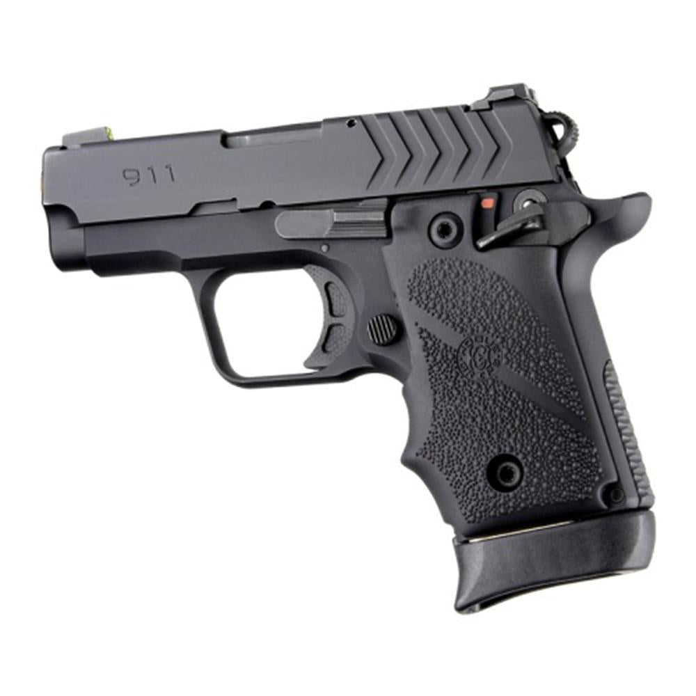 Hogue Springfield 911 .380 Ambi Safety Overmolded Rubber Grip Black Cobblestone