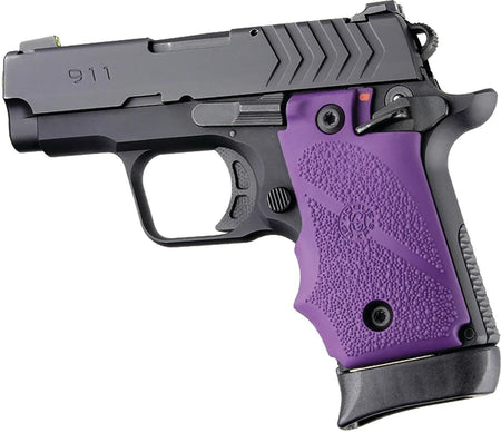 Hogue Springfield 911 Ambi Safety Rubber Grip Purple Cobblestone