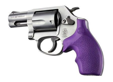 Hogue Bantam Rubber Round Butt Revolver Grip for S&W J Frame Purple