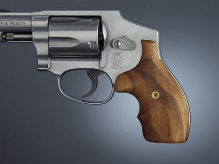 Hogue Ultra Compact Bantam Grip S&W J Frame Round Butt Goncalo Alves Wood