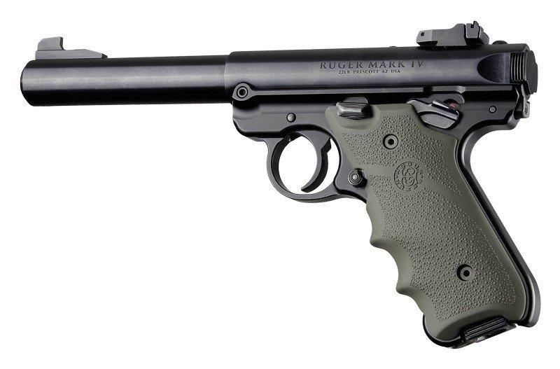 OD Green Rubber Grip with Finger Grooves for Ruger MKIV