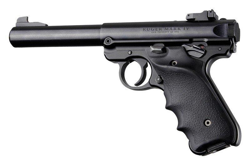 Ruger MKIV Black Rubber Grip with Finger Grooves and Thumb Rest