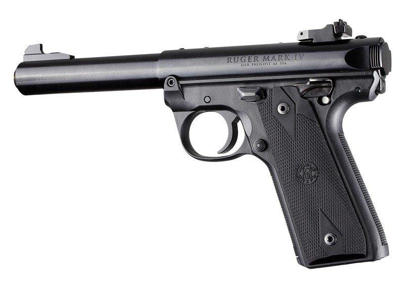 Hogue Ruger 22/45 MKIV Black Checkered Diamond Rubber Grip Panel Set