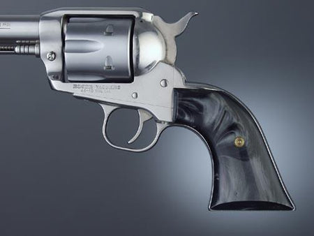 Hogue Ruger Blackhawk Vaquero Two-Piece Cowboy Grip Panels - Black Pearl