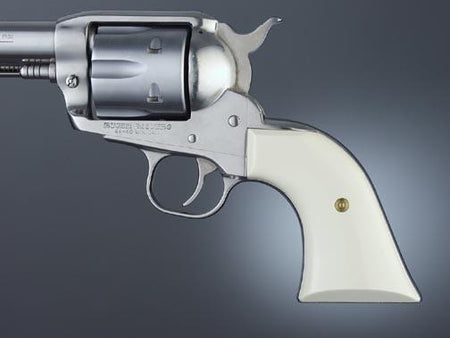 Hogue Ruger Blackhawk Vaquero Cowboy Grip Panels - Ivory Polymer