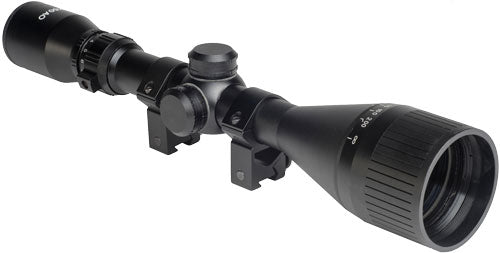 Hatsan Optima 3-12X50 Airgun AO Scope with Rings and Caps