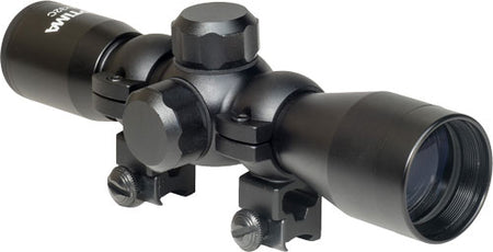 Hatsan Optima 4x32 Compact Rifle Scope with Rings and Caps