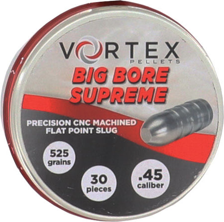 Hatsan Vortex .45 Cal Big Bore Supreme 525gr Flat Point Air Pellets 30-Count Tin