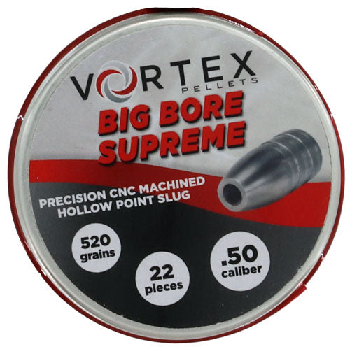 Hatsan Vortex .50 Cal Big Bore Supreme 520gr HP Air Pellets 22-Count Tin
