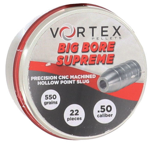 Hatsan Vortex .50 Cal Big Bore Supreme 550gr HP Air Pellets 22-Count Tin