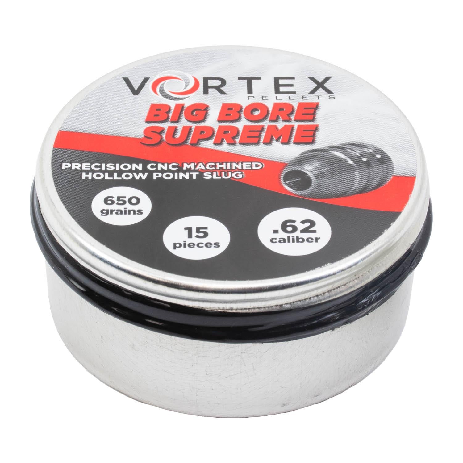 Vortex Big Bore Supreme Pellets .62 Cal 650 Grain for PCP Air Rifles 15 Count