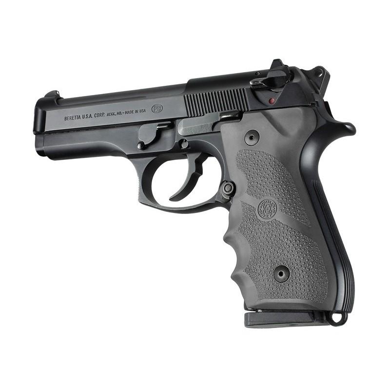 Hogue Overmolded Rubber Pistol Grip Beretta 92/96 Slate Grey with Finger Grooves