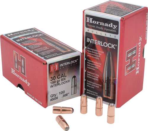 Hornady .308 Caliber 150 Grain JSP Round Nose Component Bullets 100CT