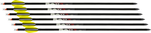 Wicked Ridge XX75 Alpha Nock Aluminum Crossbow Arrows 20" 6-Pack