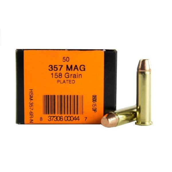 HSM .357 Magnum  158 grain Flat Point ammunition