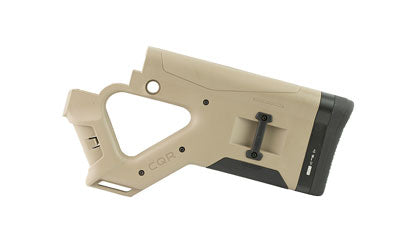 Hera USA CQR Stock AR-15 Mil-Spec Fixed Position Buttstock Integrated Angled Grip Tan 12.13