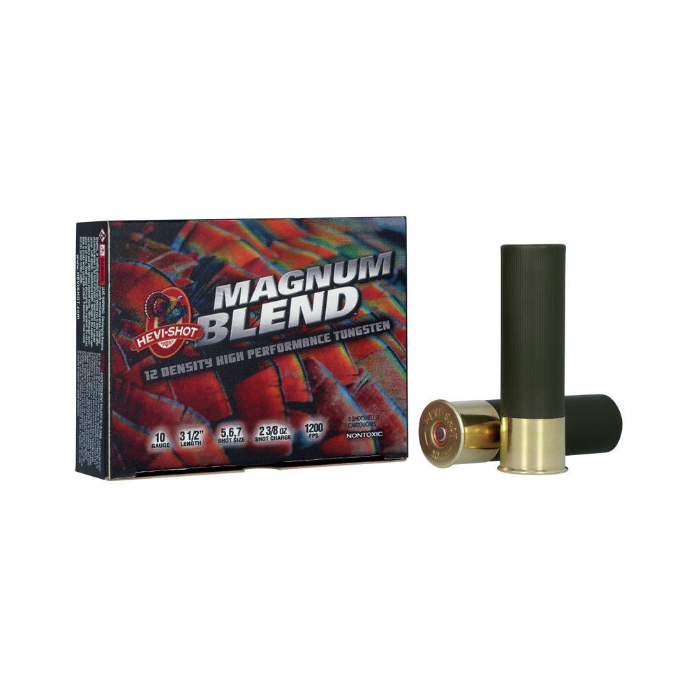 HEVI-Shot HS13567 Magnum Blend Turkey 10 Gauge 3.5" 23/8oz 5/6/7 Shot 1200 fps 816383135679